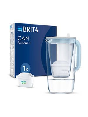 BRITA Cam Filtreli Su Arıtma Sürahisi – Açık Mavi (2,5 L) - 1