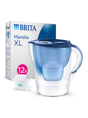 BRITA Marella XL 12 Filtreli Su Arıtma Sürahisi – Mavi (3,5 L) - 1