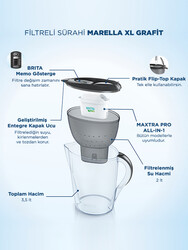 BRITA Marella XL Filtreli Su Arıtma Sürahisi – Grafit (3,5 L) - 6