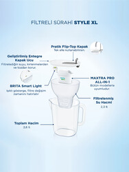 BRITA Style XL Filtreli Su Arıtma Sürahisi – Gri (3,5 L) - 6